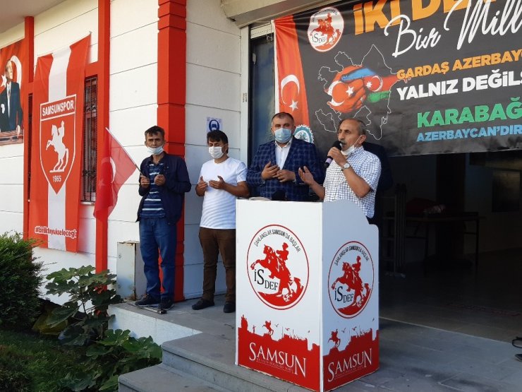 Samsunlulardan Azerbaycan’a destek