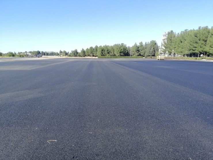 Polis Havacılık Müdürlüğü apronu asfaltlandı