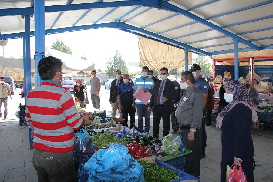 Konya Yalıhüyük'te Kovid-19 denetimleri