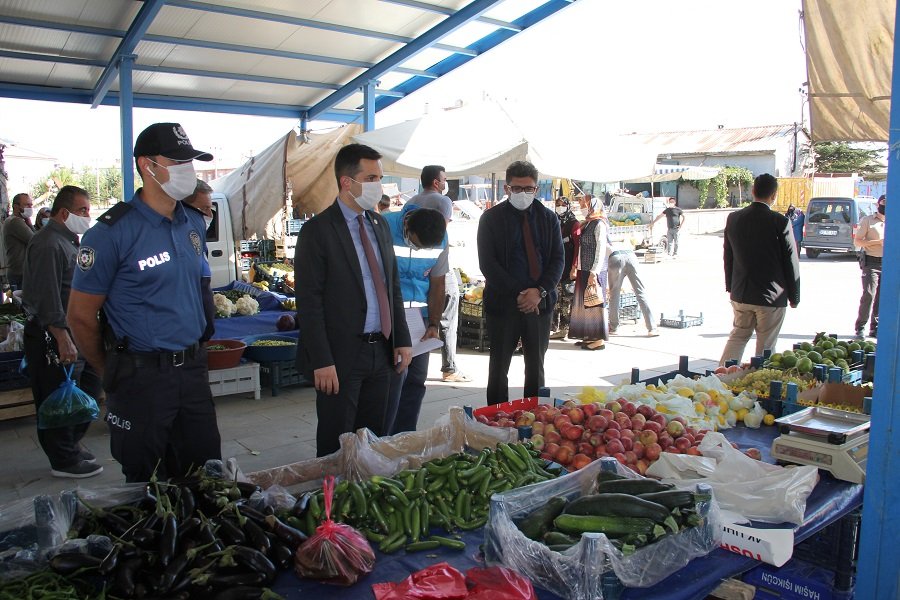 Konya Yalıhüyük'te Kovid-19 denetimleri