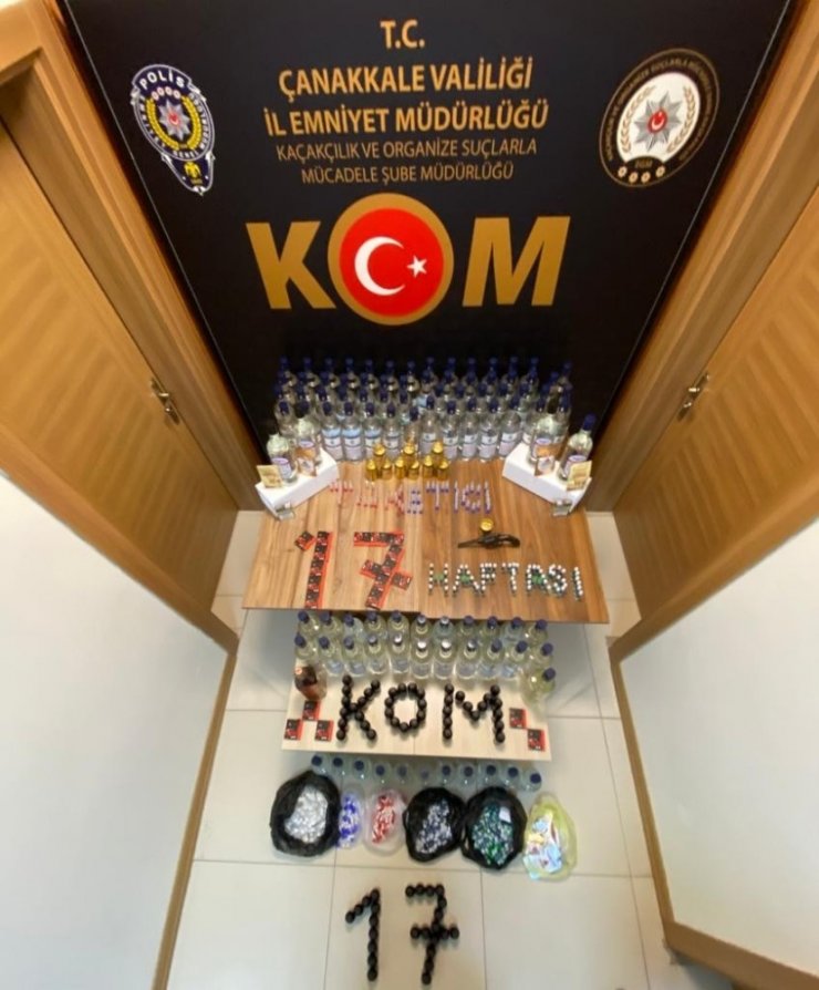 Çanakkale’de sahte alkol operasyonu