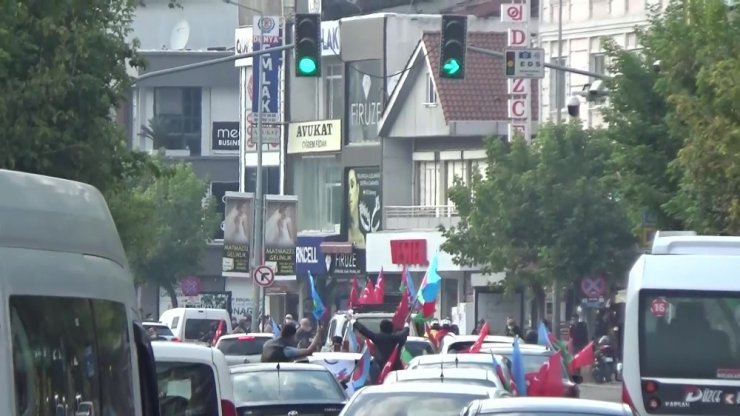 Azerbaycan’a destek konvoyu düzenlendi