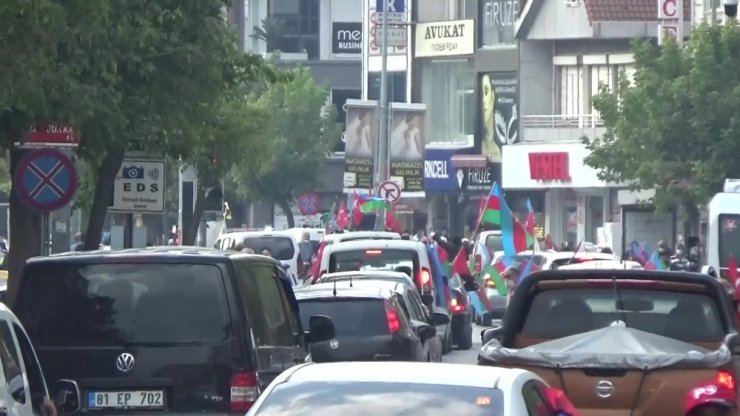 Azerbaycan’a destek konvoyu düzenlendi