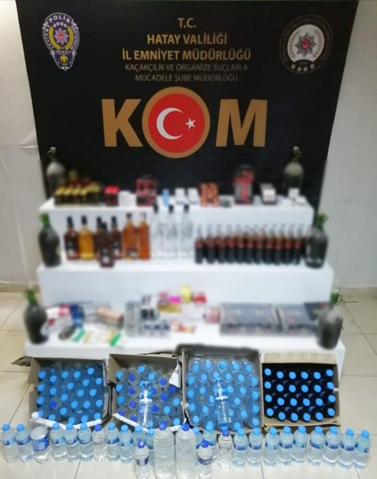 Hatay’da kaçak içki operasyonu: 8 gözaltı