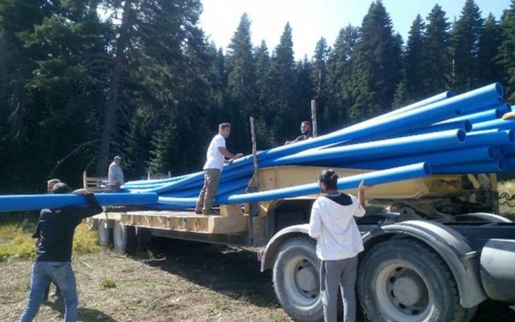 Muratdere grubu içme suyu isale hattı yenileme çalışmalarına başlandı