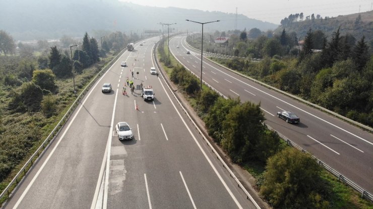 TEM Otoyolu Bolu Dağı yol çalışması nedeniyle kapatıldı
