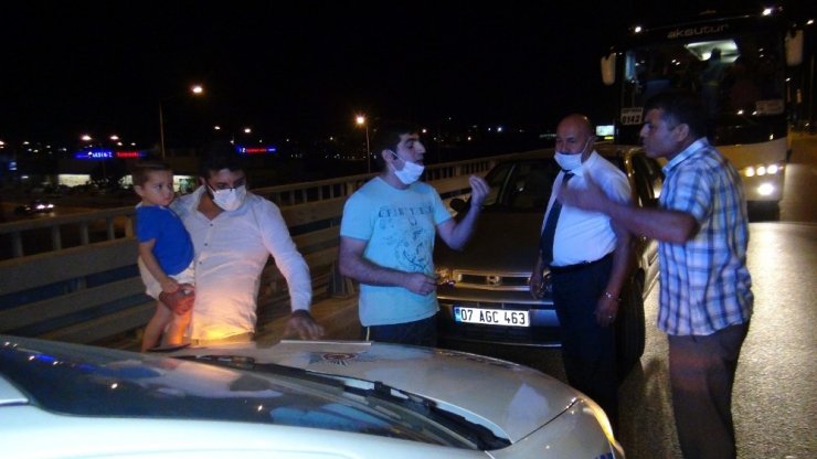 Trafik kazasında taraflar arasında maske tartışması