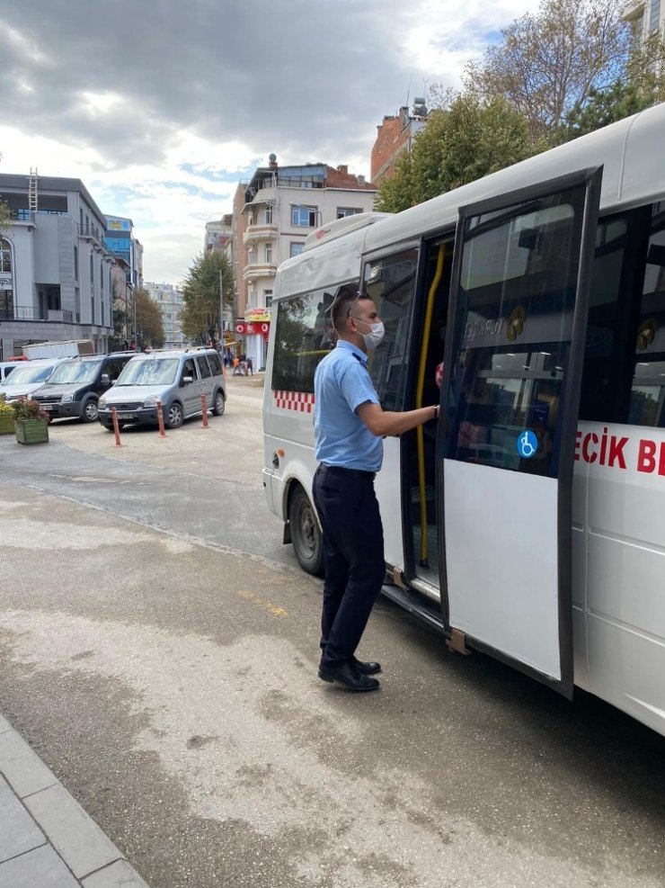 Zabıta Müdürlüğü minibüsleri denetledi