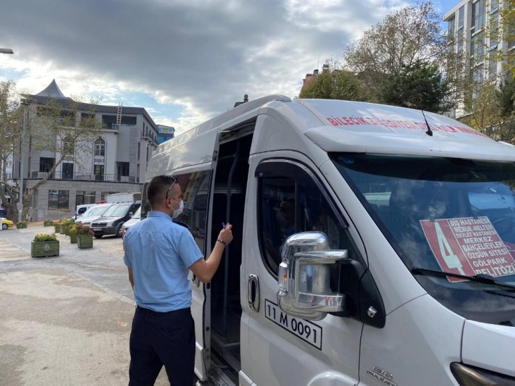 Zabıta Müdürlüğü minibüsleri denetledi