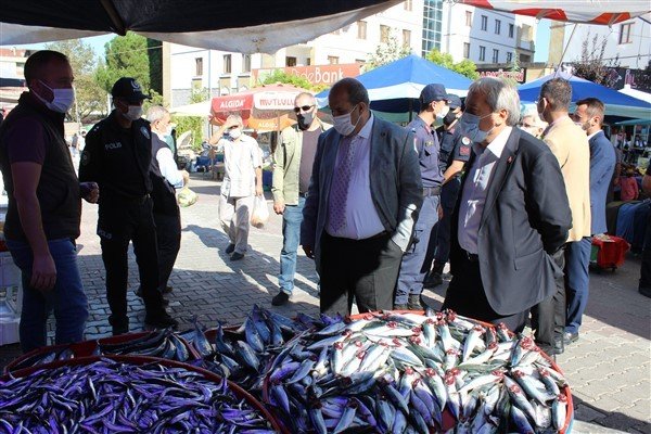 Osmaneli’de semt pazarında Covid-19 denetimi