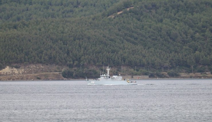 Bulgar savaş gemisi Çanakkale Boğazı’ndan geçti