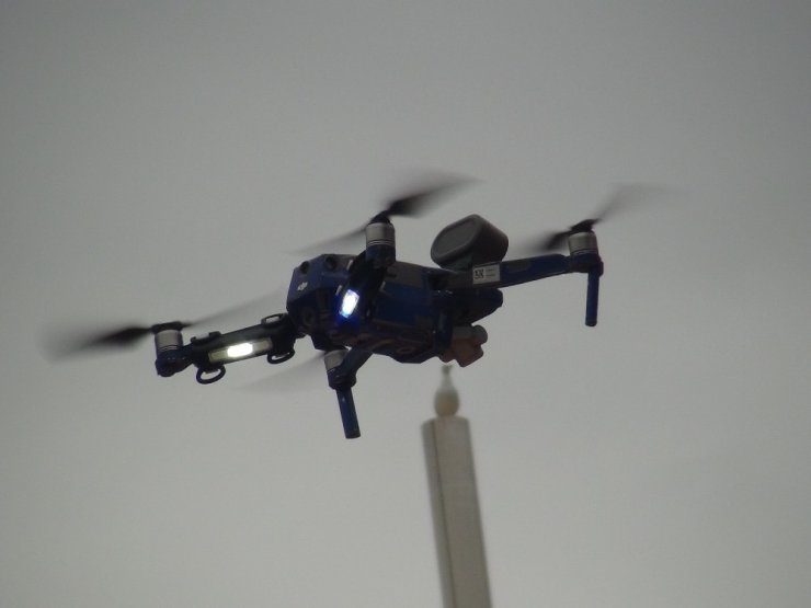 Taksim Meydanı’nda drone destekli korona virüs denetimi yapıldı