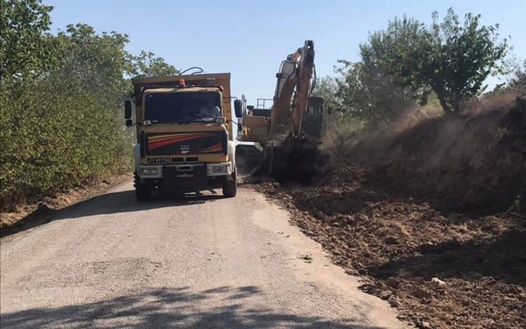 Selim Köyü yolu genişletme çalışmaları devam ediyor