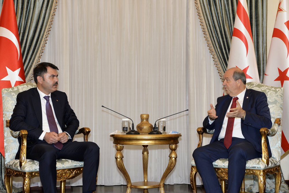 Bakan Kurum ve Başkan Altay'dan KKTC Cumhurbaşkanı Tatar'a ziyaret