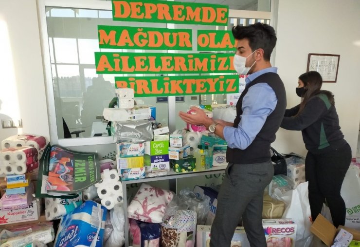 Adıyaman Doğa Koleji İzmir’de ki depremzedeleri unutmadı