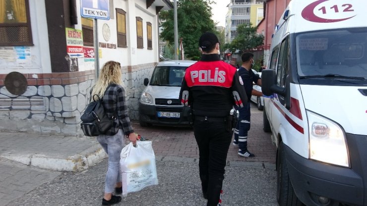 Karantinadan kaçan kadın uygulamaya takıldı
