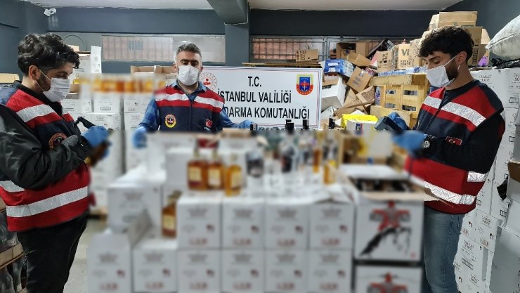 Jandarmadan Bahçelievler’de sahte içki operasyonu