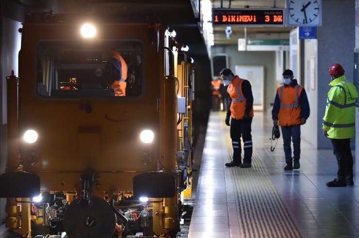 Başkent’in rayları buraj çalışması ile daha güvenli