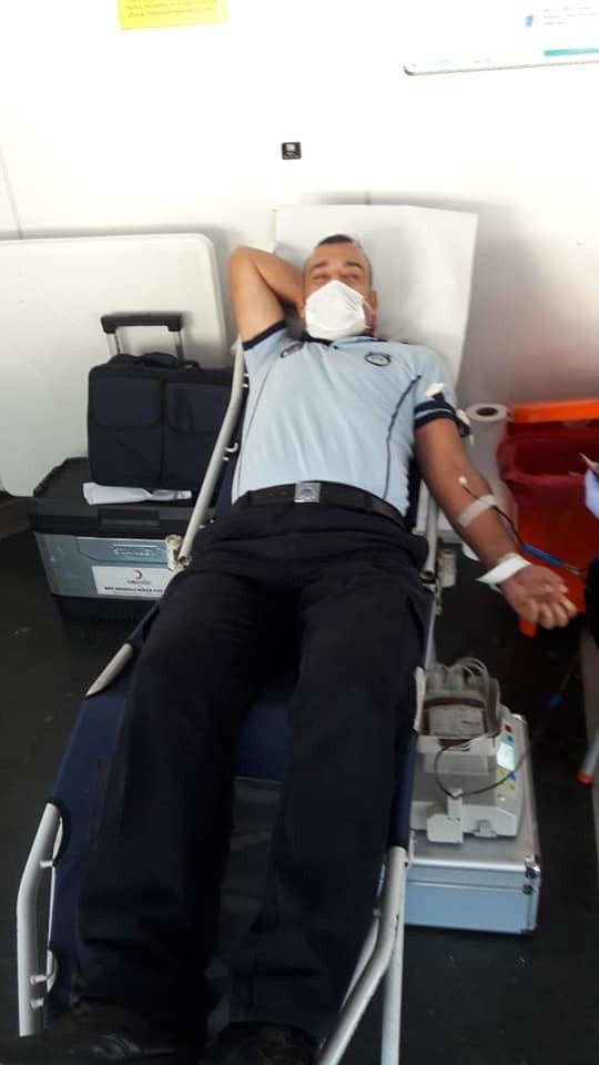 Zabıta memurlarından kan bağışına destek