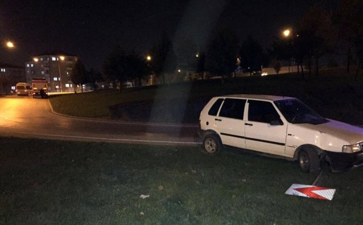 Tır ile otomobilin karıştığı kazada yürekler ağza geldi