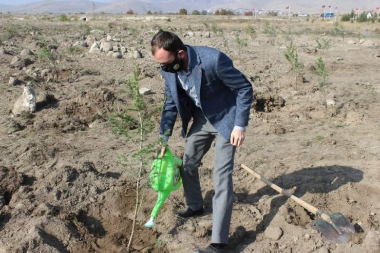 Şuhut’ta 500 fidan toprakla buluştu