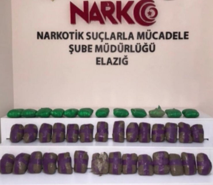 Elazığ’da 41 kilo 750 gram eroin ele geçirildi