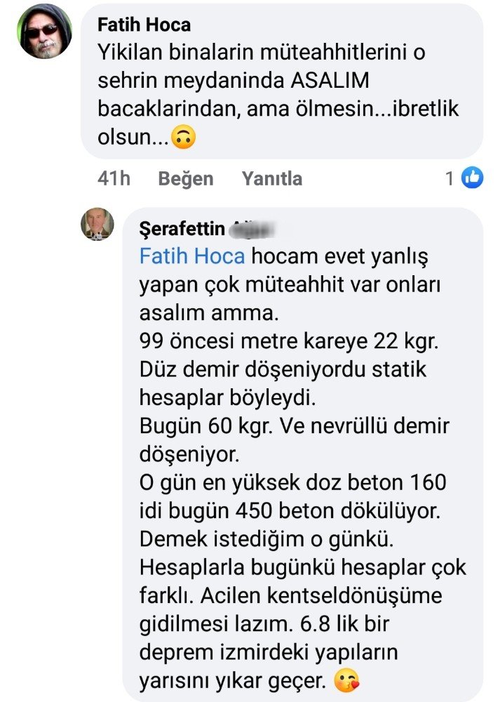 İzmir’deki tutuklu müteahhitten şaşırtan paylaşım: "Mezarda oturuyoruz"