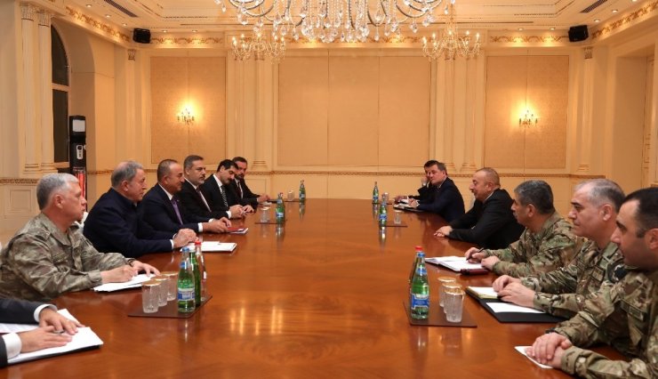 Bakan Akar, Çavuşoğlu ve MİT Başkanı Fidan Azerbaycan’da