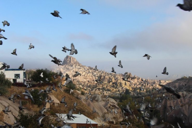Kapadokya güne sis ile başladı