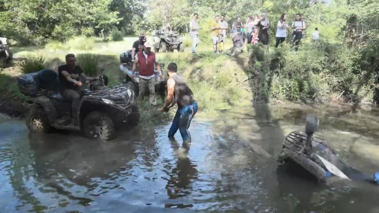 ’Geçerim’ dedi ama 1 metre gidemeden çakıldı kaldı