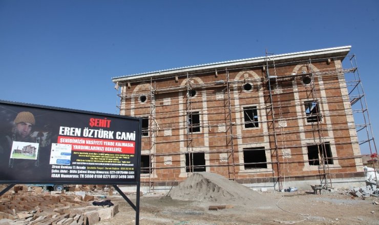 Şehit Eren Öztürk’ün vasiyeti olan caminin yanına Kur’an kursu yapılıyor