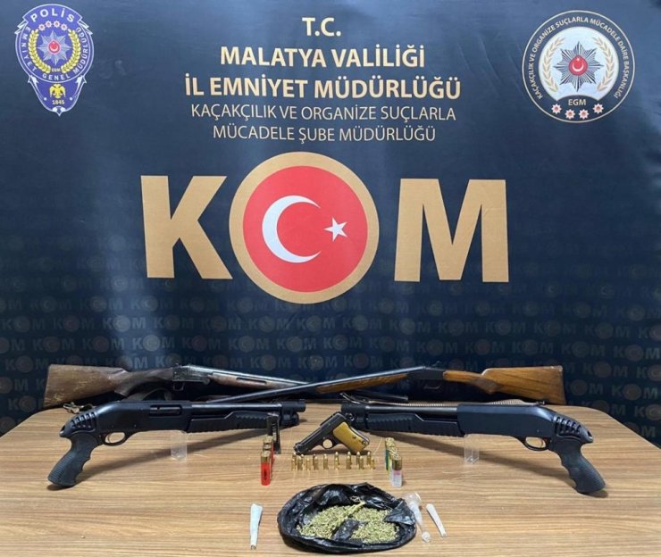 Malatya’da silah ve kaçakçılık operasyonları