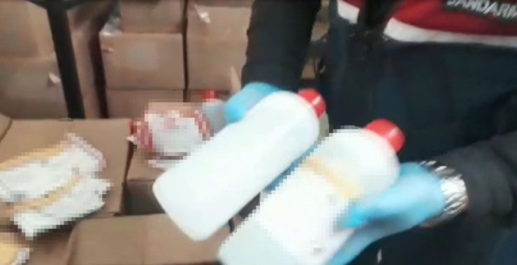 Jandarma’dan sahte dezenfektan operasyonu