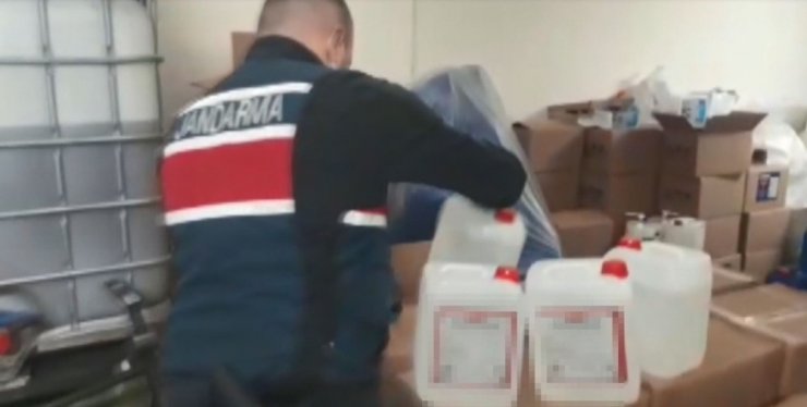 Jandarma’dan sahte dezenfektan operasyonu