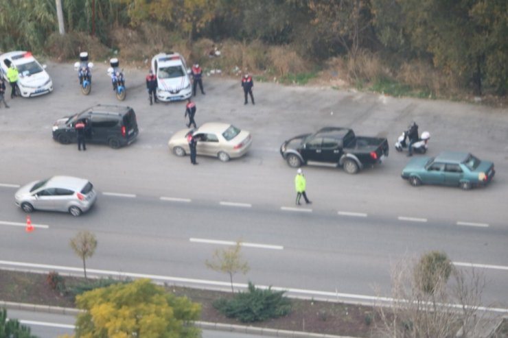 Manisa’da helikopter destekli trafik denetimi