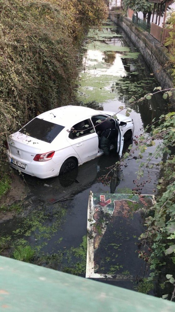 Polisin ’dur’ ihtarına uymadı kanala uçtu