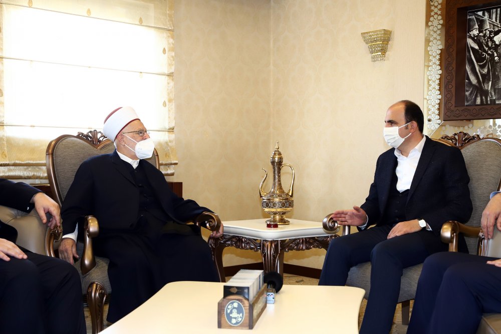 Mescid-i Aksa İmam Hatibi Şeyh İkrime Sabri Başkan Altay'ı ziyaret etti