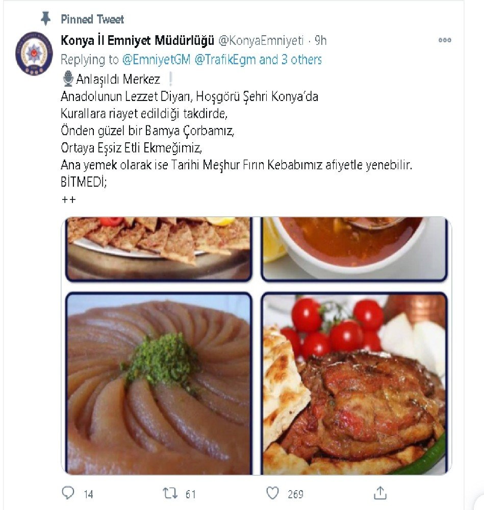 Konya'da koronavirüs tedbirlerine uyarsanız neler olur? Emniyet Müdürlüğü'nden manalı paylaşım