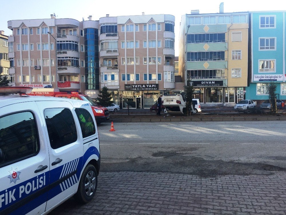 Konya’da takla atan otomobil 30 metre sürüklendi! 1 yaralı