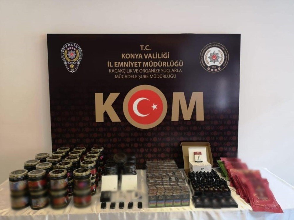 Konya polisinden uyuşturucu ve kaçakçılık operasyonları! Fuhuştan aranan 16 kişi de yakalandı