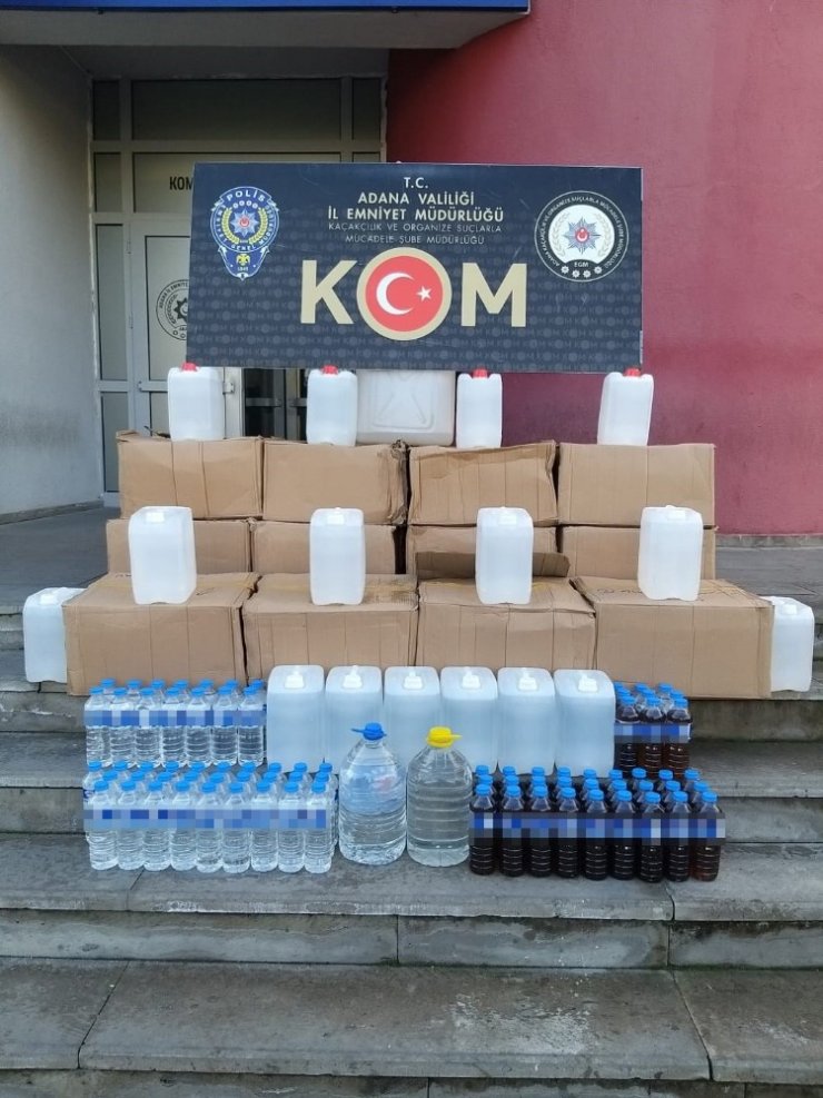 Adana’da sahte içki operasyonu