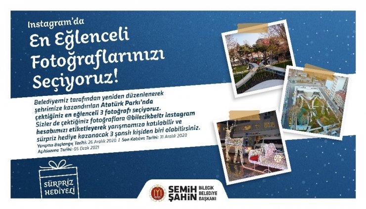 Atatürk Parkı’ndaki en eğlenceli fotoğraflar sürpriz hediyeler kazandıracak