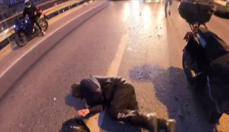 İstanbul’un göbeğinde feci kaza kamerada