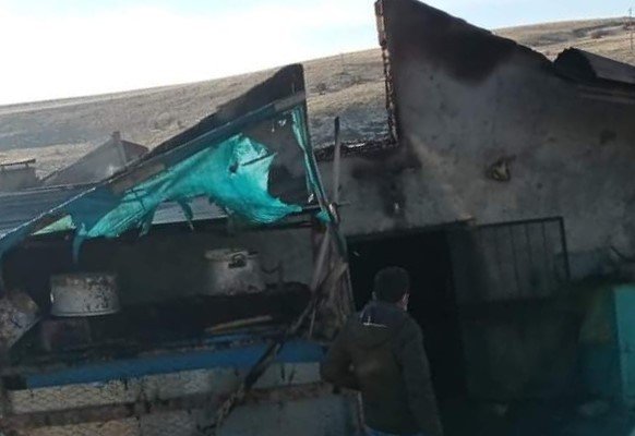 Elektrik kontağından çıkan yangın, 12 hayvanı telef etti
