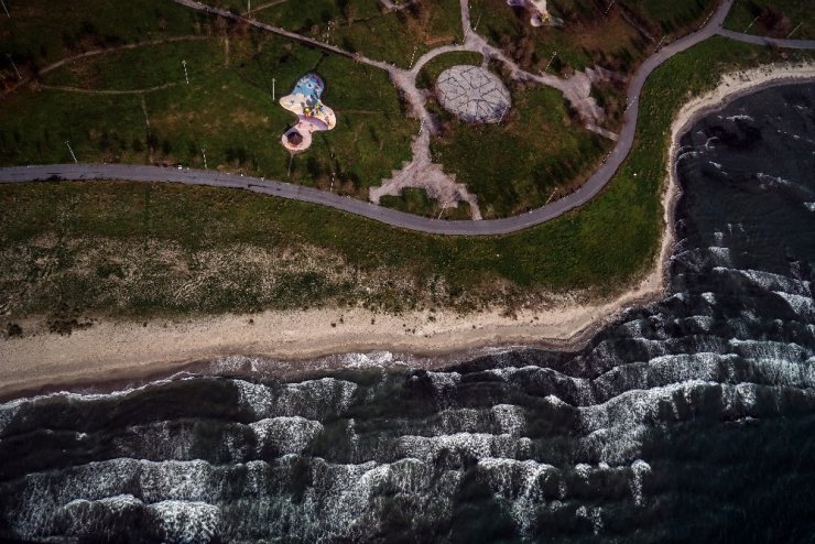 Polis helikopteriyle kısıtlama denetiminde İstanbul’un eşsiz manzarası görüntülendi