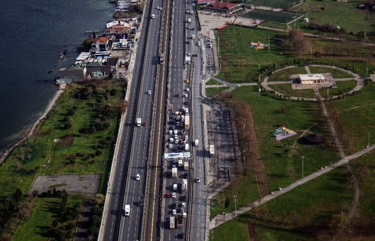 İstanbul’da helikopterli trafik denetimi