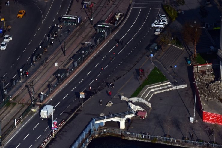 İstanbul’da helikopterli trafik denetimi