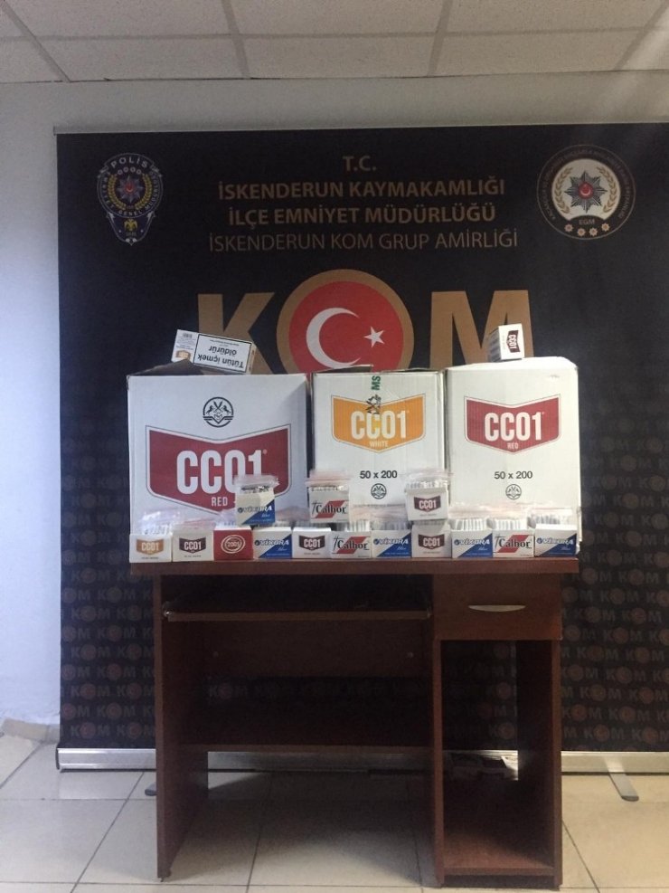 Hatay’da 74 bin 600 adet makaron ele geçirildi