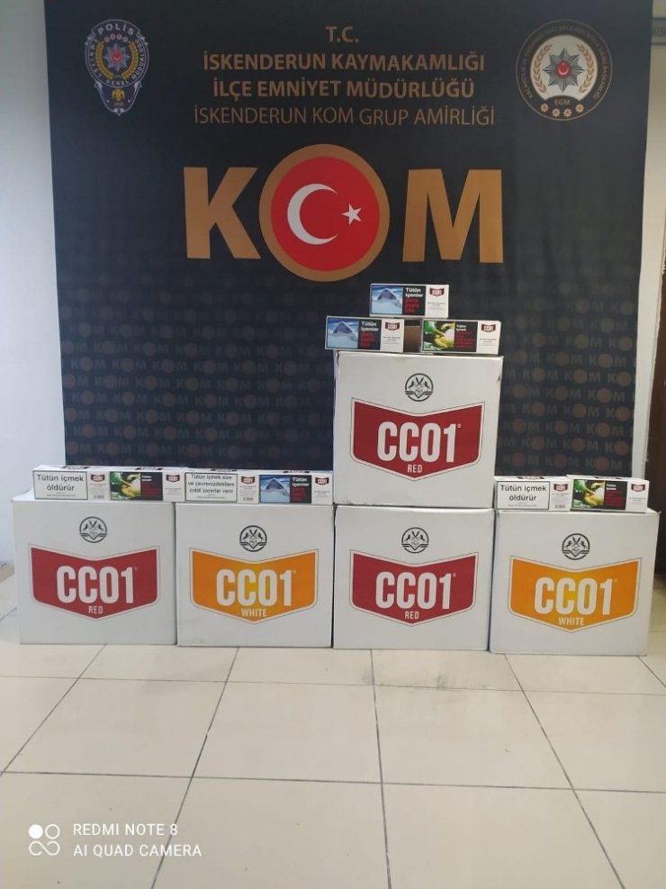Hatay’da 74 bin 600 adet makaron ele geçirildi