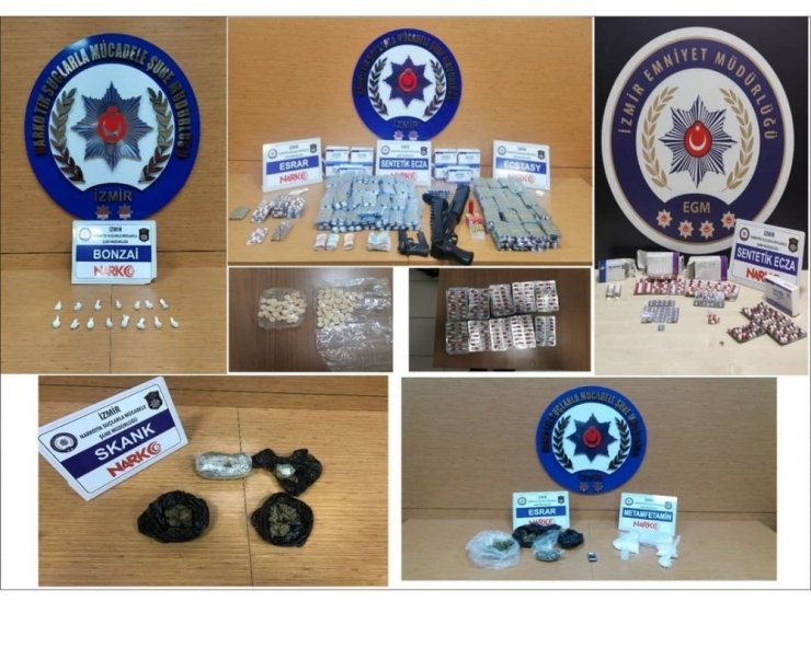 İzmir polisinden uyuşturucu maddeye geçit yok